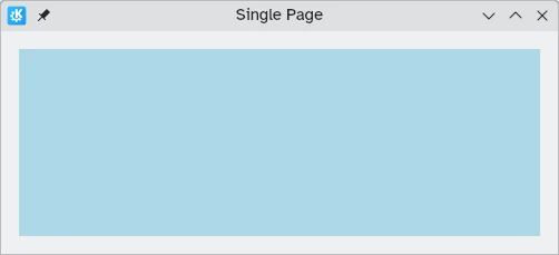 Een enkele pagina met lichtblauwe kleur om afmetingen van de pagina te tonen
